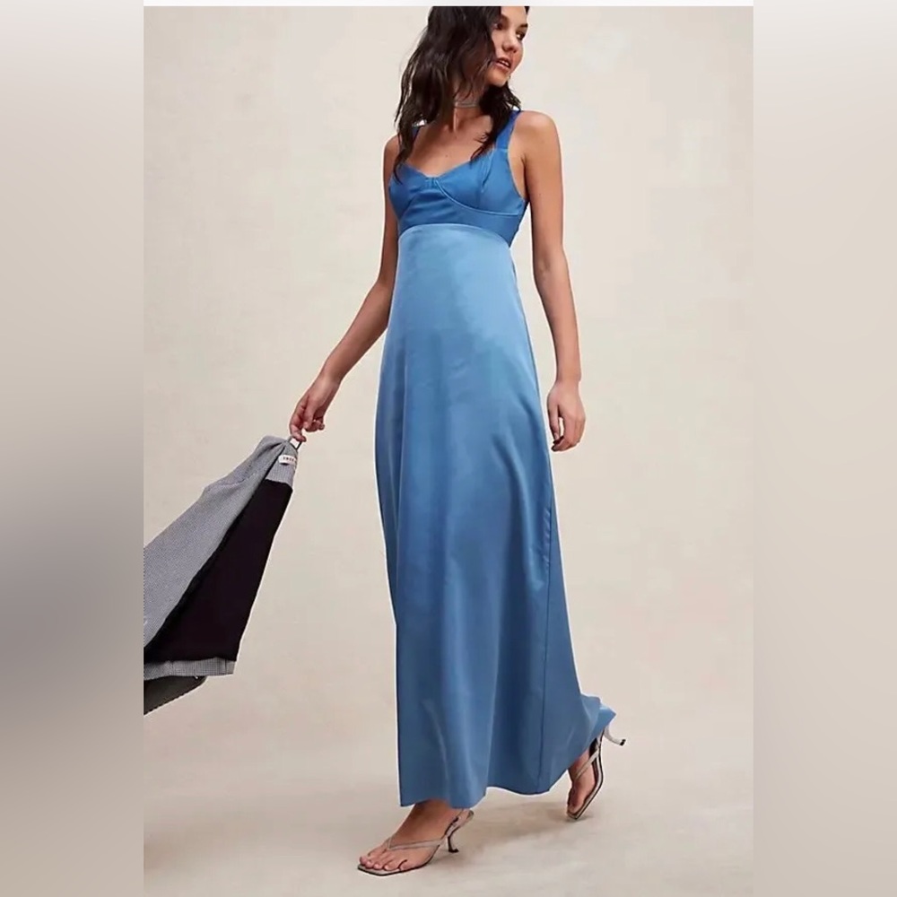 Free People Gia Dress Coastal Blue  . B21